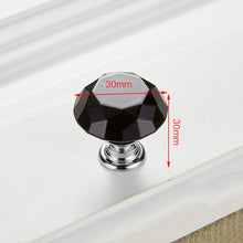 Load image into Gallery viewer, KAK 30mm Diamond Shape Design Crystal Glass Knobs Cupboard Pulls Drawer Knobs Kitchen Cabinet Handles Furniture Handle Hardware