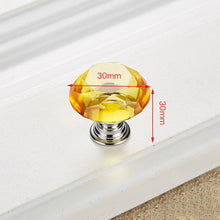 Load image into Gallery viewer, KAK 30mm Diamond Shape Design Crystal Glass Knobs Cupboard Pulls Drawer Knobs Kitchen Cabinet Handles Furniture Handle Hardware