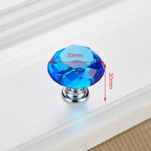 Load image into Gallery viewer, KAK 30mm Diamond Shape Design Crystal Glass Knobs Cupboard Pulls Drawer Knobs Kitchen Cabinet Handles Furniture Handle Hardware