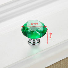 Load image into Gallery viewer, KAK 30mm Diamond Shape Design Crystal Glass Knobs Cupboard Pulls Drawer Knobs Kitchen Cabinet Handles Furniture Handle Hardware