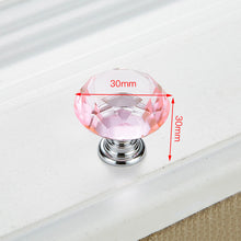 Load image into Gallery viewer, KAK 30mm Diamond Shape Design Crystal Glass Knobs Cupboard Pulls Drawer Knobs Kitchen Cabinet Handles Furniture Handle Hardware