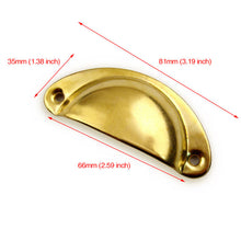 Load image into Gallery viewer, KAK 2PCS Retro Metal Kitchen Drawer Cabinet Door Handle And Furniture Knobs Handware Cupboard Antique Brass Shell Pull Handles