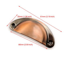 Load image into Gallery viewer, KAK 2PCS Retro Metal Kitchen Drawer Cabinet Door Handle And Furniture Knobs Handware Cupboard Antique Brass Shell Pull Handles
